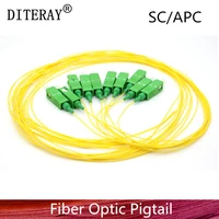 50pcs scapc fiber pigtail simplex 9125 single mode fiber optic pigtail 0 9mm lszh yellow