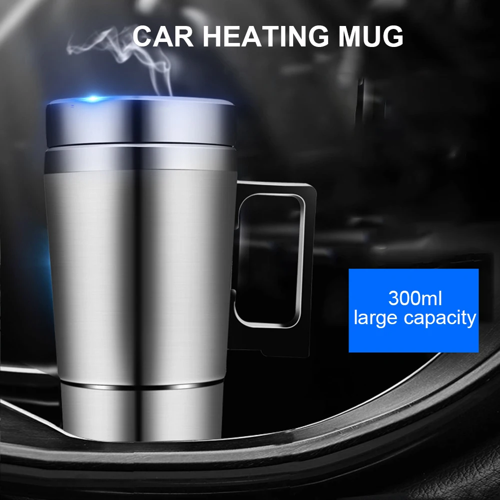 

12V/24V Car Based Heating Stainless Steel Cup Thermos Kettle Travel Coffee Tea Milk Heated Pot Mug Motor Hot Water Heater