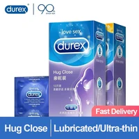 durex condoms 12pcspack hug close ultra thin lubricated penis sleeve natural latex condom for men intimate goods adult sexy toy