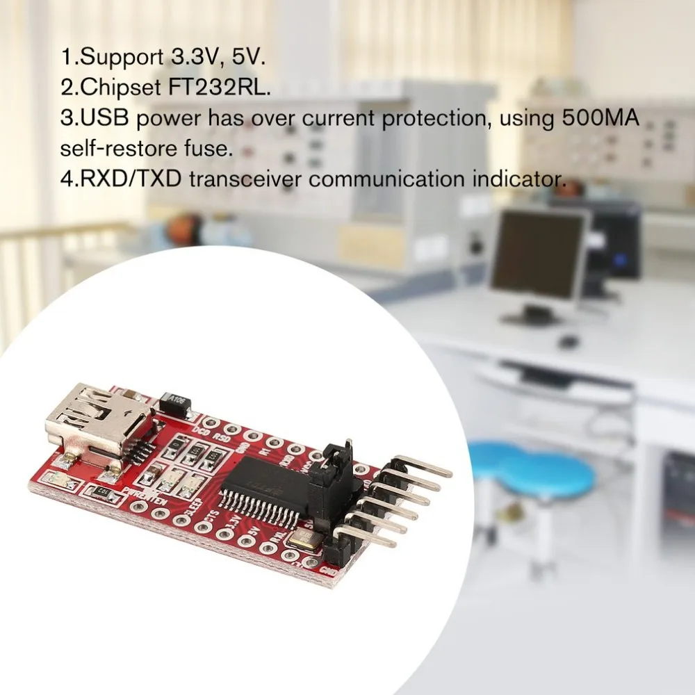 Последовательный адаптер FT232RL Driver FTDI USB к TTL модуль для Arduino FT232 Mini Port Support port 3 V 5V