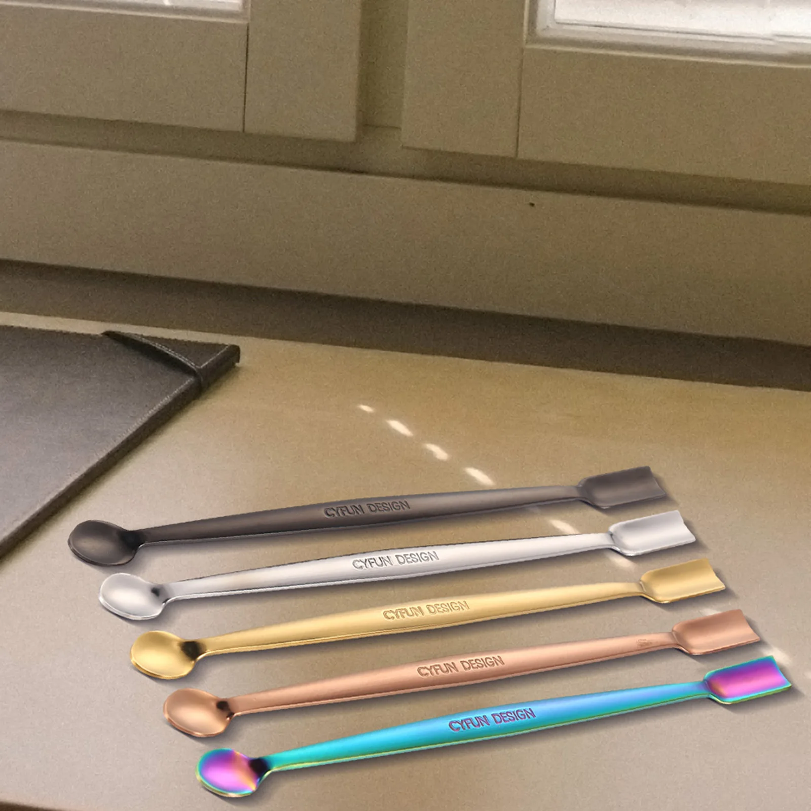 Многоразовая искусственная ложка из нержавеющей стали для скрапбукинга бумаги