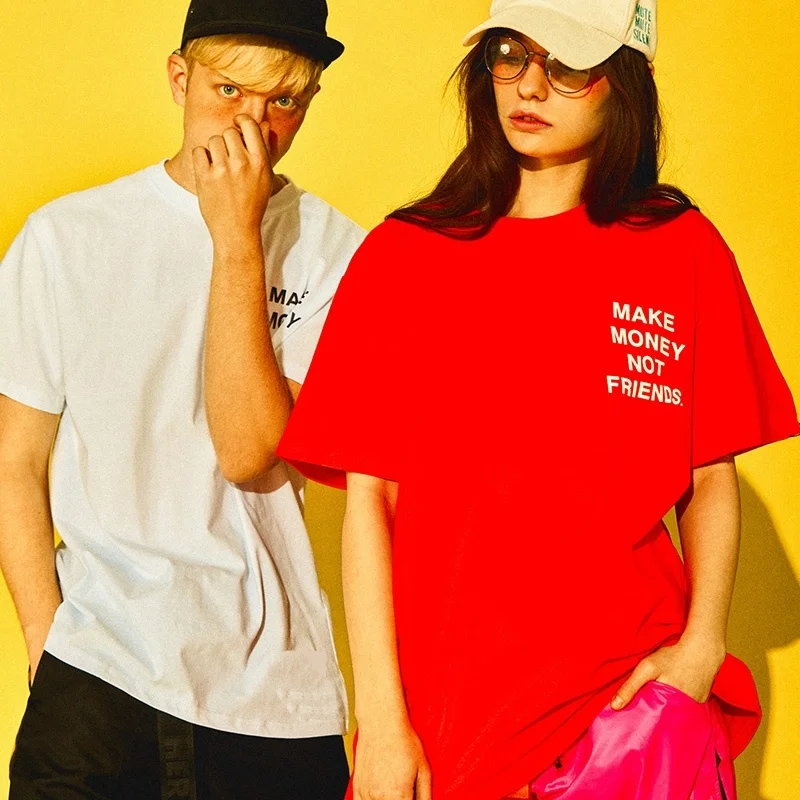 

Starqueen-JBHMake Money Not Friends Pocket Printed T Shirt Men Clothing Harajuku Tee Summer T-shirt Hip Hop T-shirts Streetwear