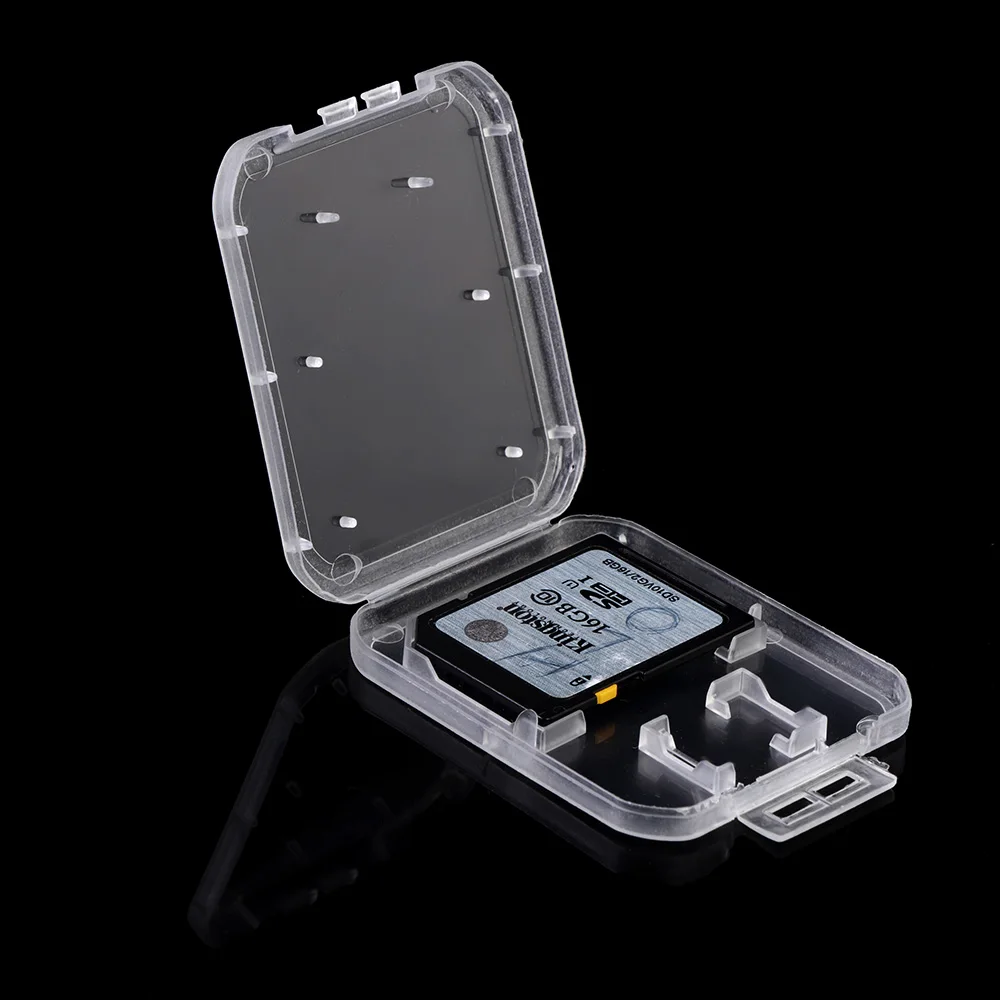 10 шт. SD SDHC чехол для держателя карты памяти протектор прозрачный пластиковый ящик