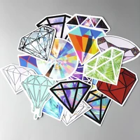 td zw 18pcslot transparent diamonds design stickers for snowboard car laptop luggage skateboard motorcycle decal toy sticker