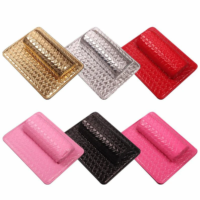 

Hand Rest Manicure Table Mat Cushion Holder Soft PU Leather Sponge Arm Palm Rest Nail Pillow Professional Nail Art Desk Mat Pad