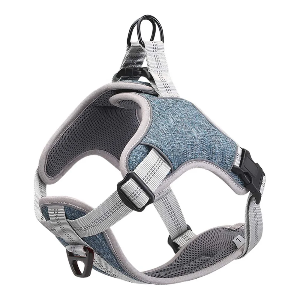 

Dog Harness No Pull Reflective Vest Harness with 2 Metal Leash Hooks Adjustable Soft Padded Pet Vest for Small Medium Large Dogs