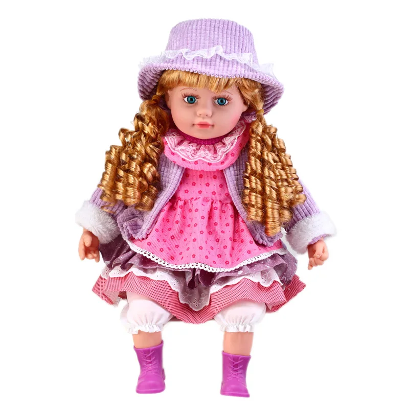 Детская кукла девочка принцесса розовый цветок платье шляпа Тряпичные куклы