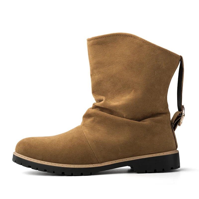 Новинка Мужские ботинки Челси Сезон осень зима Ботильоны в западном стиле Модные