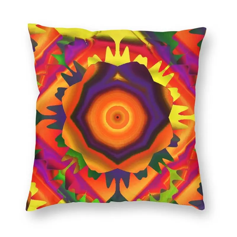 

Mexican Flowers Pattern Sofa Cushion Cover Mexico Bright Colours Floral Pillow Case Square Pillowcase Living Room Decoration