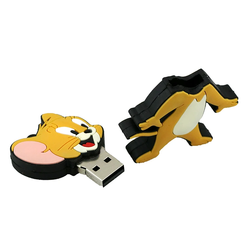 USB2.0 Том и Джерри кошка мышь Милая Флешка в подарок 128 ГБ U диск 8 16 Гб Cle USB 32 Гб 256 ГБ 64 Гб Флешка флеш-накопитель карта памяти
