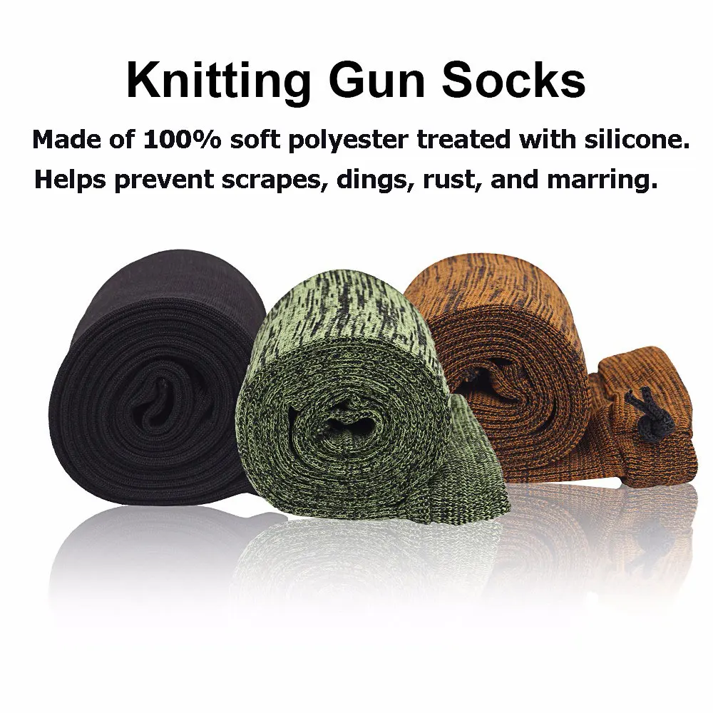Rifle Gun Sock Cover 54" Silicone Treated Oversized Knitted Protection for Large Scope Tactical Hunting Accessory | Спорт и