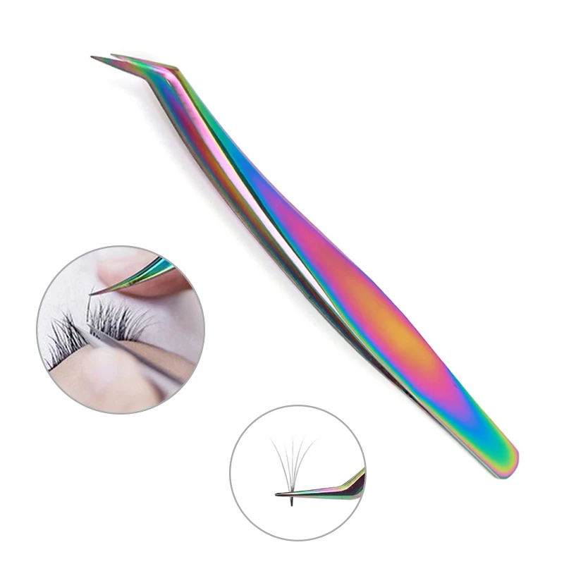 

1pcs Curved Straight Eyelashes Extension Tweezer Nail Art Rhinestones Picking Tweezers Makeup Lash Applicator Clip Beauty Tools