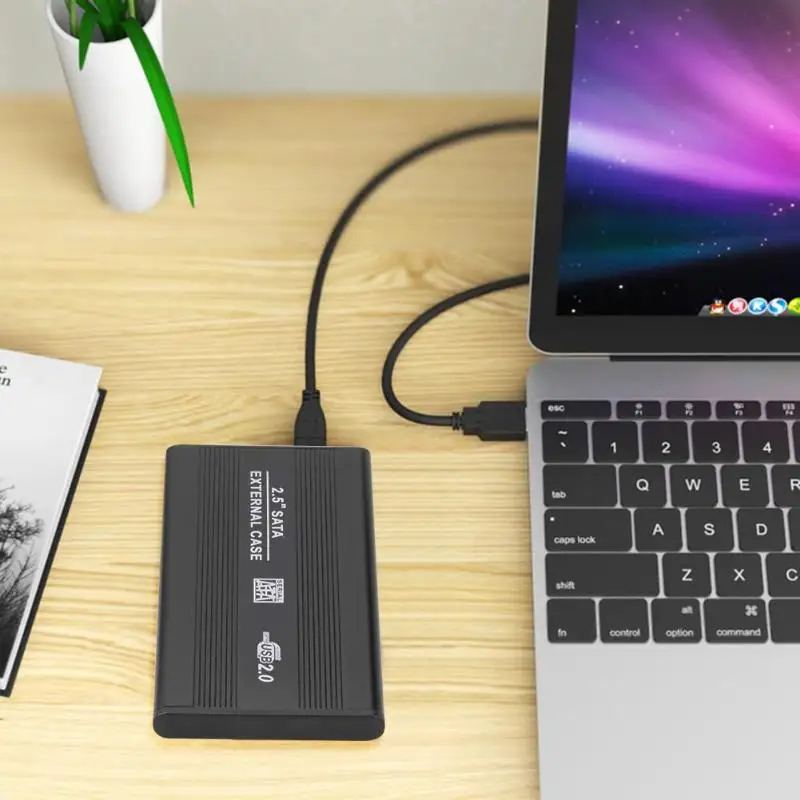 2,5 дюймов SSD жесткий диск Корпус SATA к USB2.0 HDD коробка алюминиевый сплав портативный внешний жесткий диск чехол для Win7/Win8/Mac OS