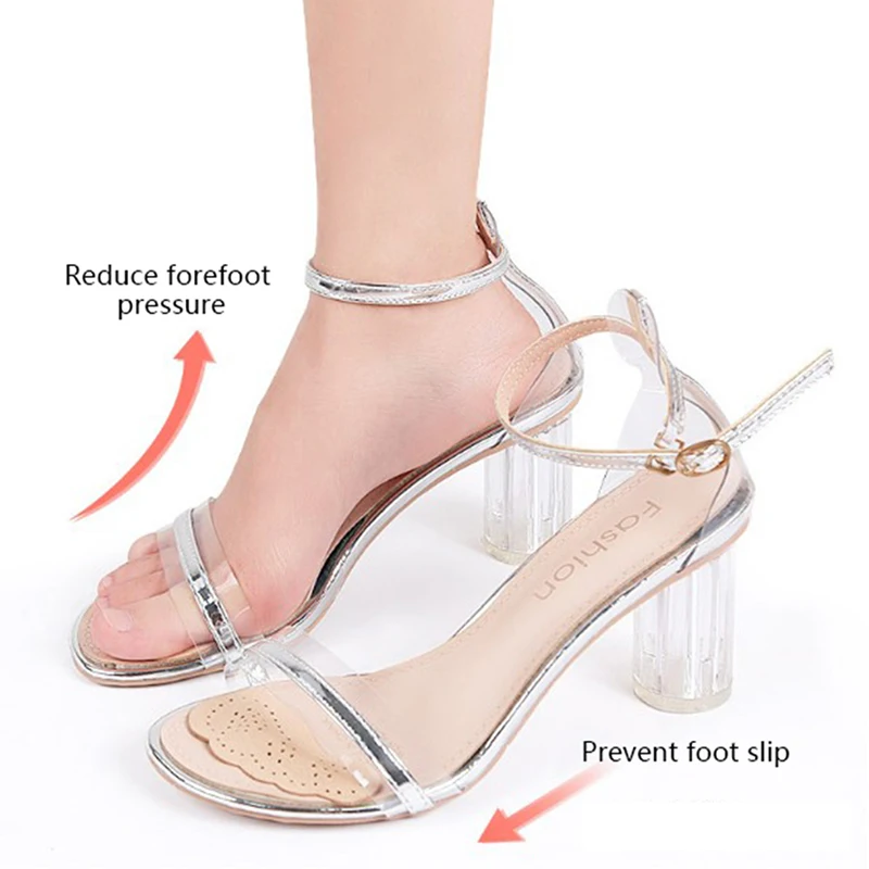 

Leather Forefoot Insole Shoes Pads High Heel Soft Orthopedic Insole Anti-Slip Foot Protection Foot Cushions Pain Relief 1Pair
