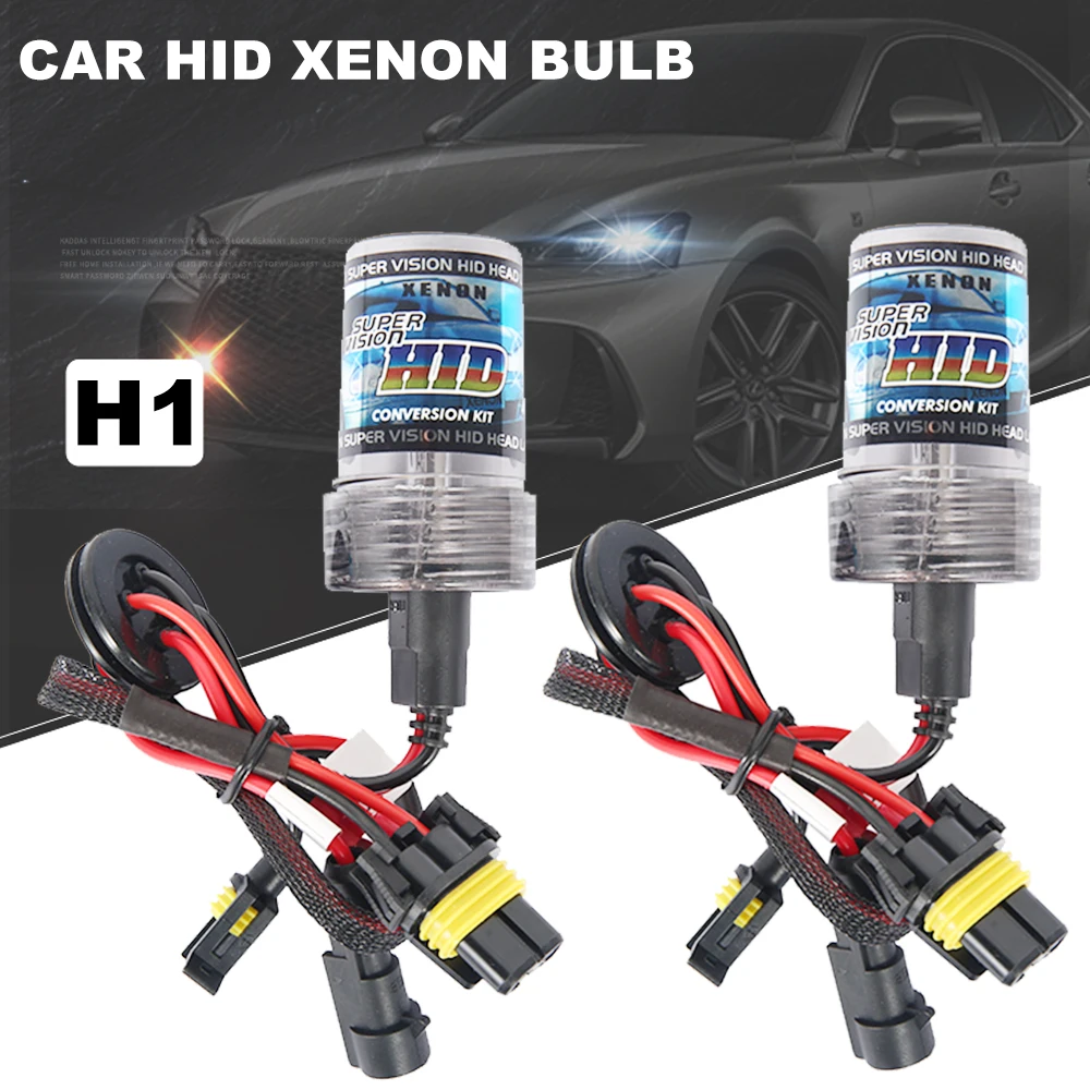 2 шт H1 55W HID ксеноновая лампа 6000k белый светильник сменный головной автомобильный s