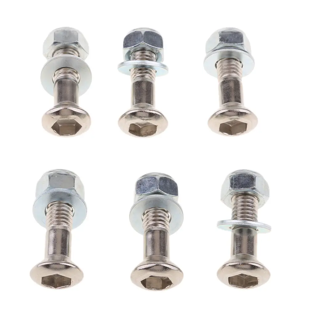 

6 Pieces Rear Wheel Stainless Steel Sprocket Bolt And Washes For Motorcycle