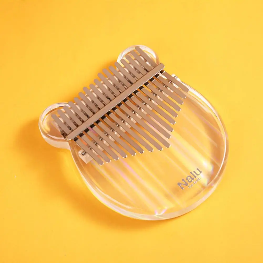 

Mounchain 17-key Acrylic Kalimba Light Transparent Acrylic Thumb Piano with Tuning Hammer and Sound Name Sticker