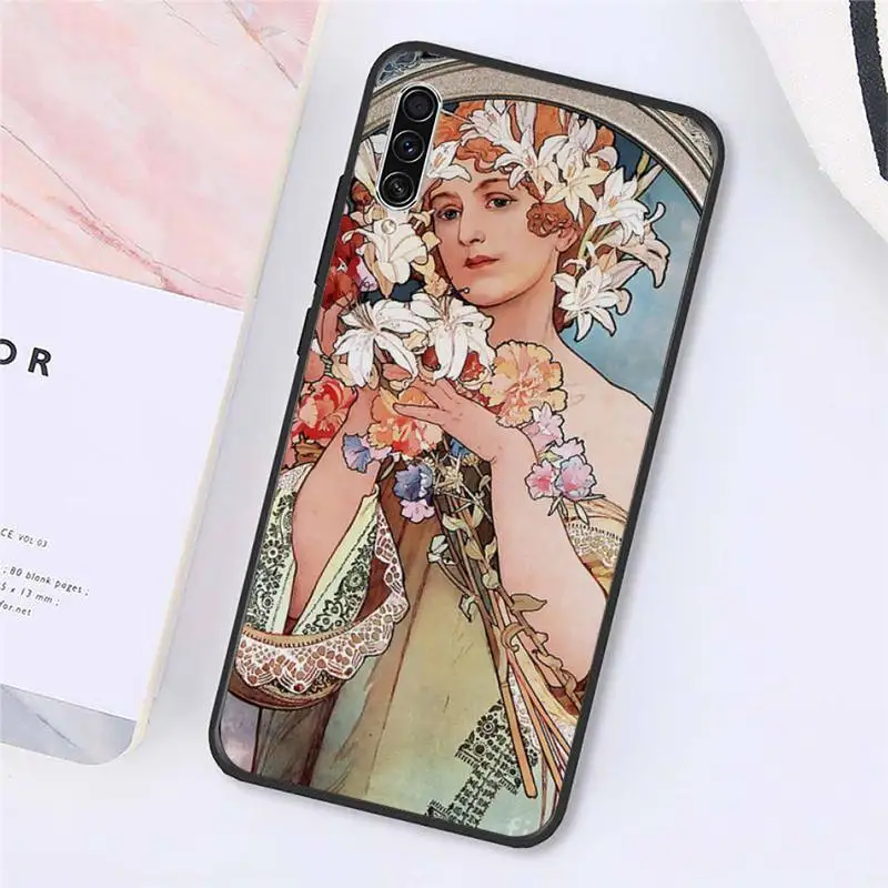 

Art Poster Alphonse Mucha Painted Phone Case For Samsung galaxy A S note 10 7 8 9 20 30 31 40 50 51 70 71 21 s ultra plus