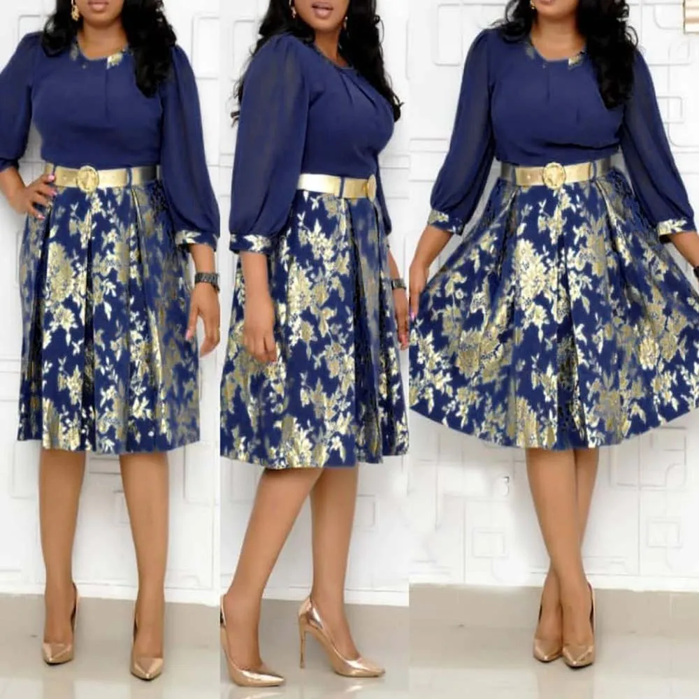 Летнее платье миди женское 2020 Винтаж золотистого цвета с аппликацией в виде