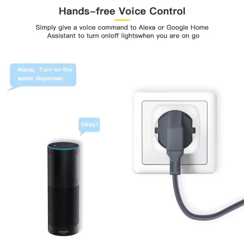 

TREKSTORS WiFi Electrical Socket EU 10A Smart Plug With Monitor Power APP Tuya Smart Life Voice Remote Control Alexa Google Home