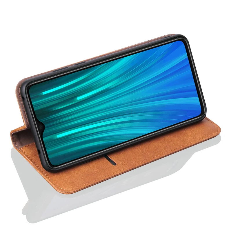 Винтажный кожаный чехол-книжка для XiaoMi RedMI Note 8 T/8 Pro, Роскошный кошелек с отделением для карт и подставкой, Магнитный чехол-книжка, повседневный чехол, Fundas