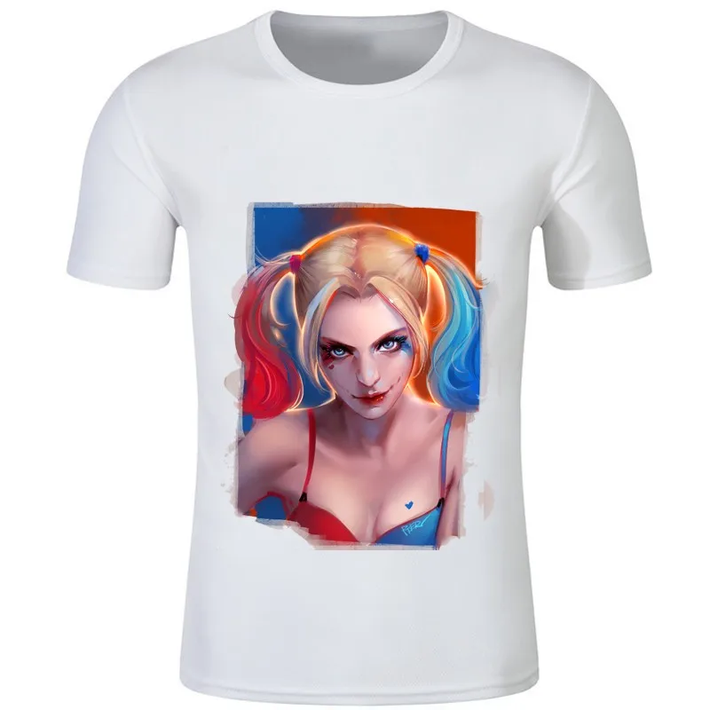 SUICIDE SQUAD MENS HARLEY QUINN JOKER T SHIRT SHORT SLEEVE CLOTHES TOPS TEE MALE TSHIRT MEN T-SHIRT | Мужская одежда