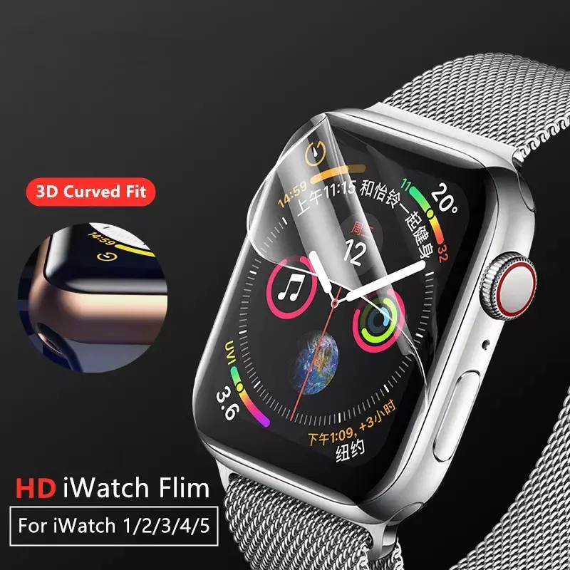 Защитная пленка для Apple Watch Гидрогелевая Iwatch 1 2 3 4 5 Series полное покрытие 38 мм 40 42 44 -