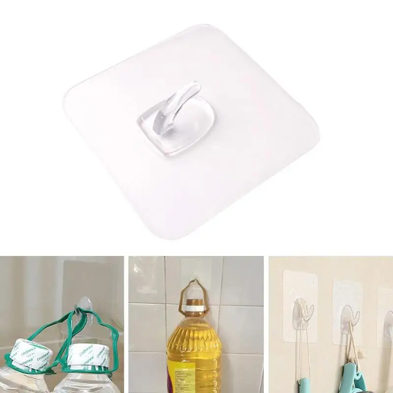 

1 шт., прозрачный настенный крючок для дверей