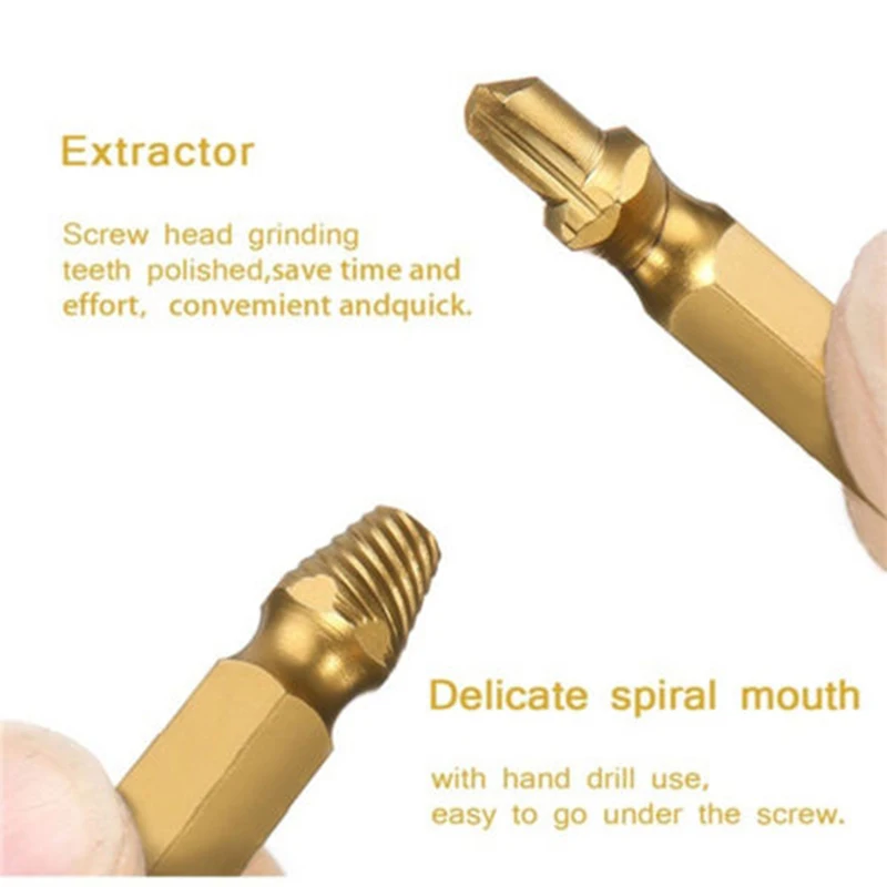 

Extractor Accessories Drill Bits Titanium Coated Alloy Steel Metric Tools DIY