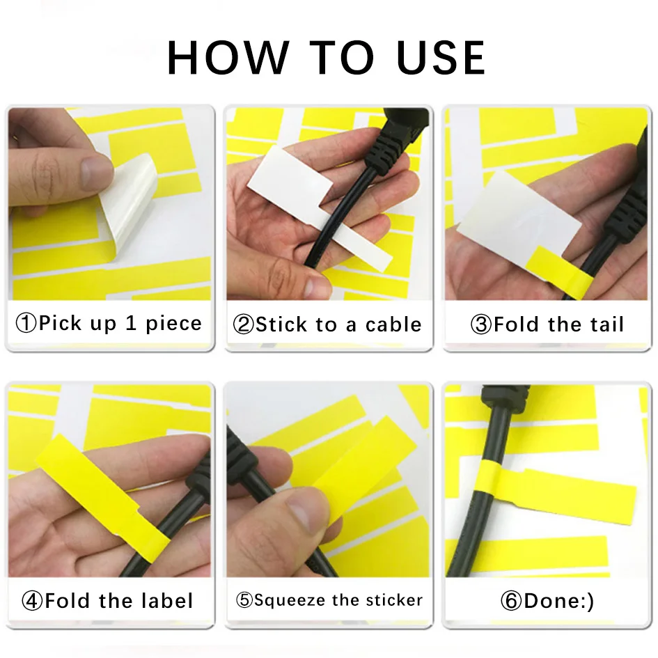 Самоклеящиеся этикетки для проводов органайзер водостойкие устойчивые к