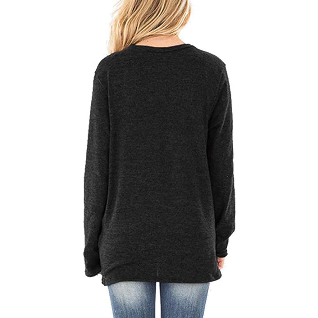 Женские футболки с круглым вырезом и длинными рукавами свободная футболка