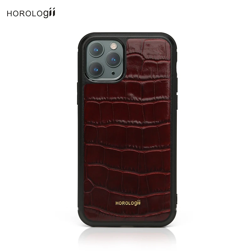 Horologii CUSTOM NAME Luxury Phone Italian Croco Pattern Leather Phone Case for Iphone 11 12 13 14 Pro Max Gift for Friend