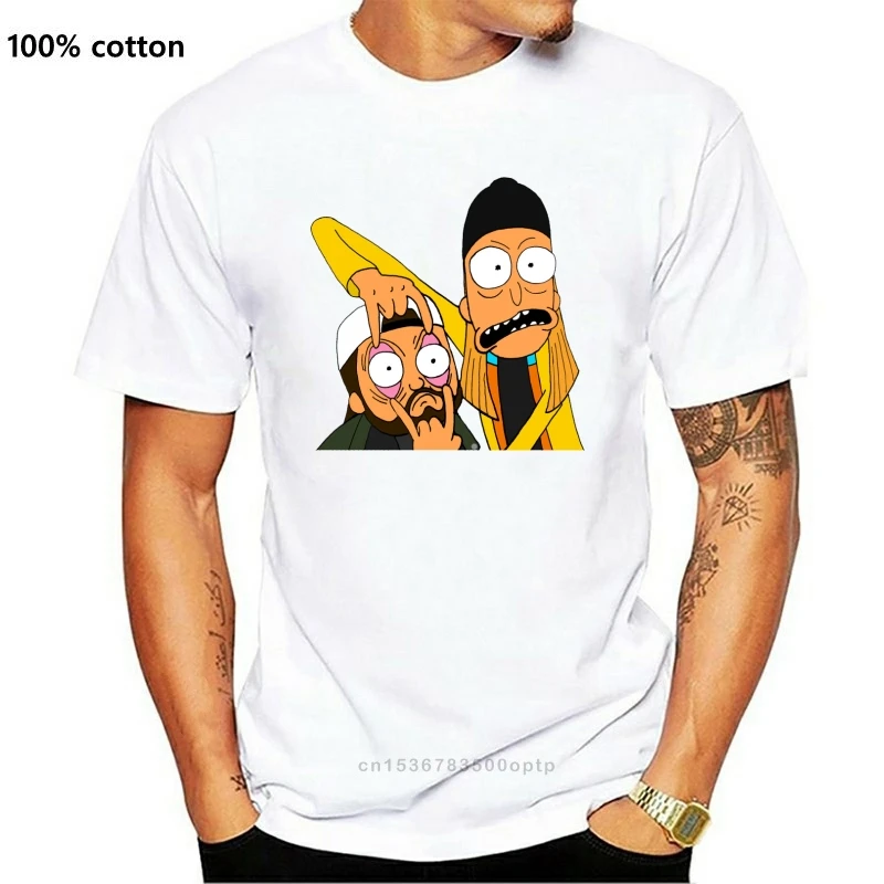 

Новая Черная футболка с надписью «Jay And Silent Bob»