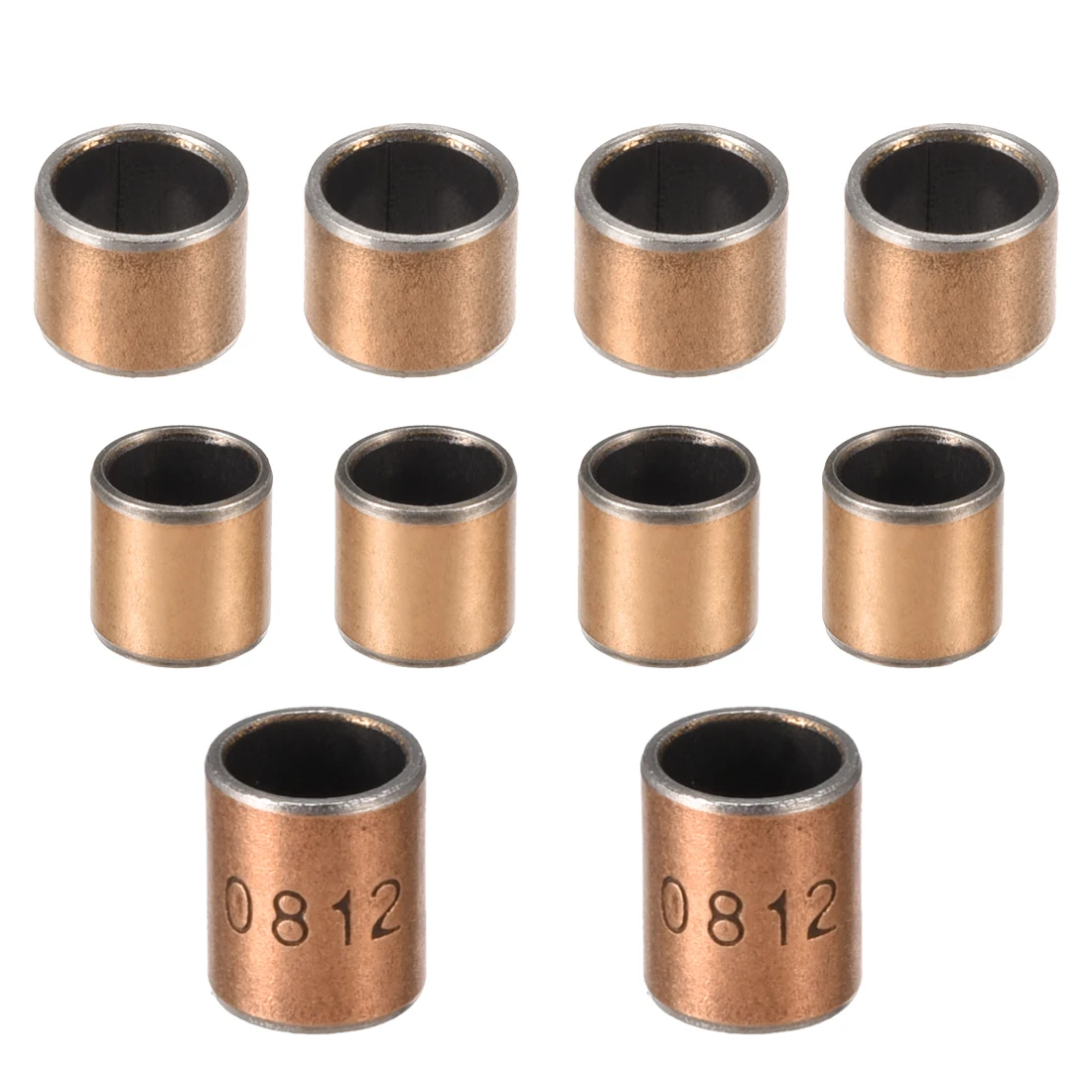 uxcell Sleeve (Plain) Bearings 8mm Bore 10mm OD Wrapped Oilless Self-lubricating Bushings Length 5mm 8mm 10mm 12mm 15mm