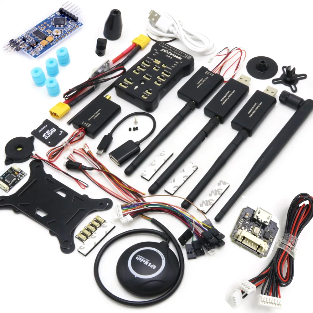 Контроллер полета Pixhawk PX4 PIX 2.4.8 32 бита + Телеметрия 433 / 915 GPS M8N Minim OSD PM