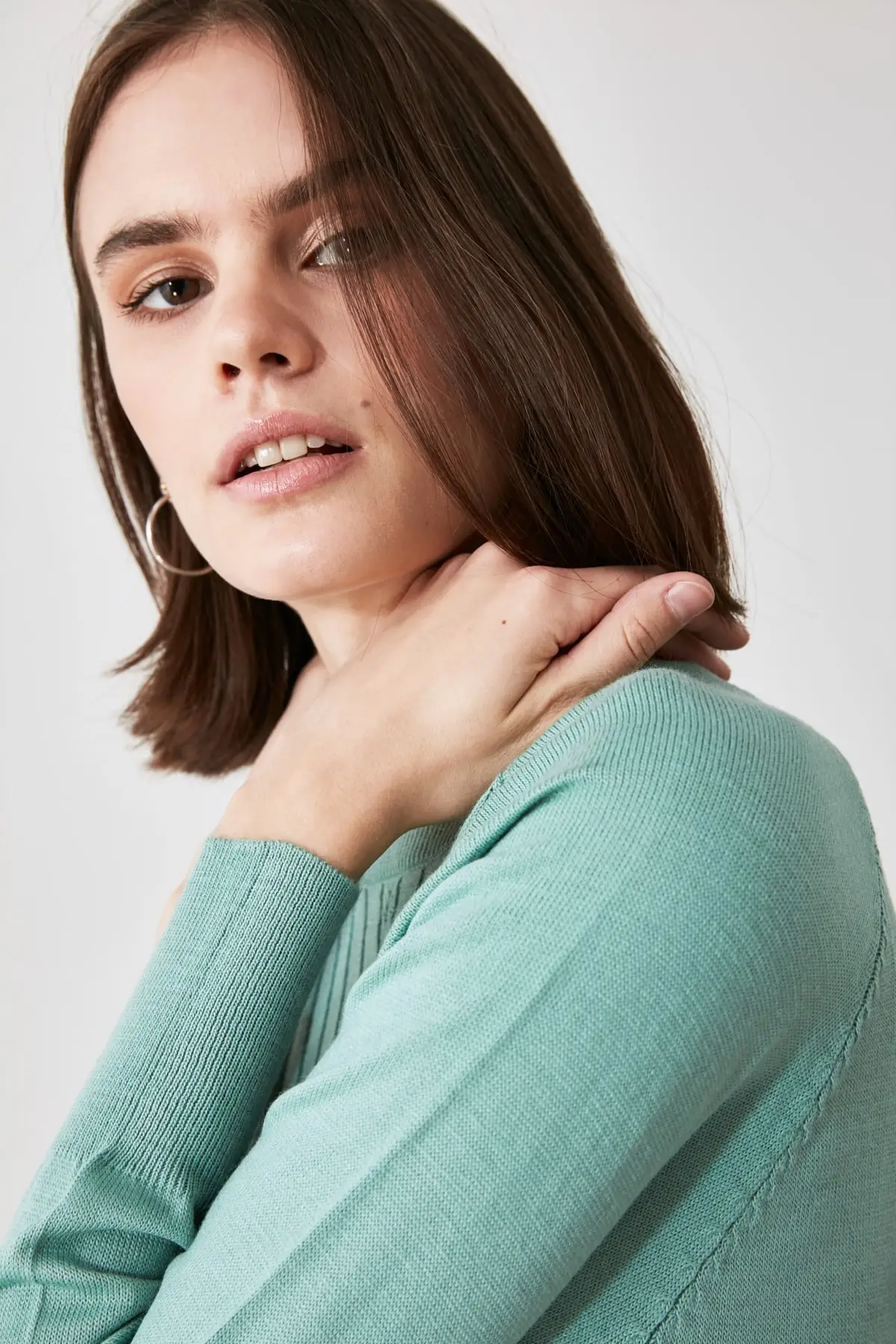 

Trendyol Mesh Detailed Knitwear Sweater TWOAW21KZ2650