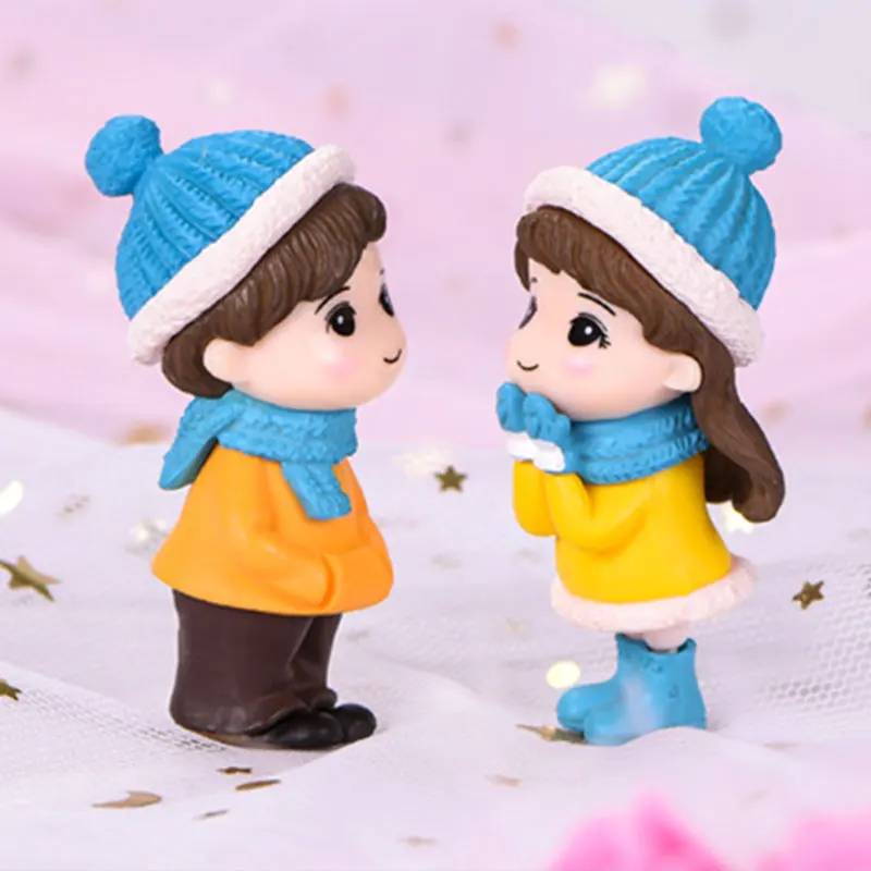 

Lovers Couple Miniature Mini Doll DIY Terrarium Figurines Fairy Garden Decor Valentine's Day Gift Home Accessories