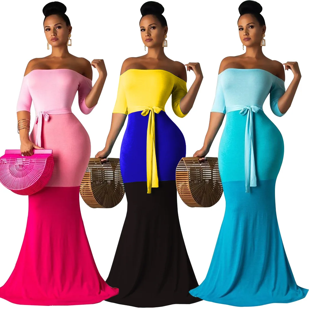 

Summer Fashion New Women's Sexy Fashion Hanging Shoulder Three-Color Jumpsuit Big Swing Skirt