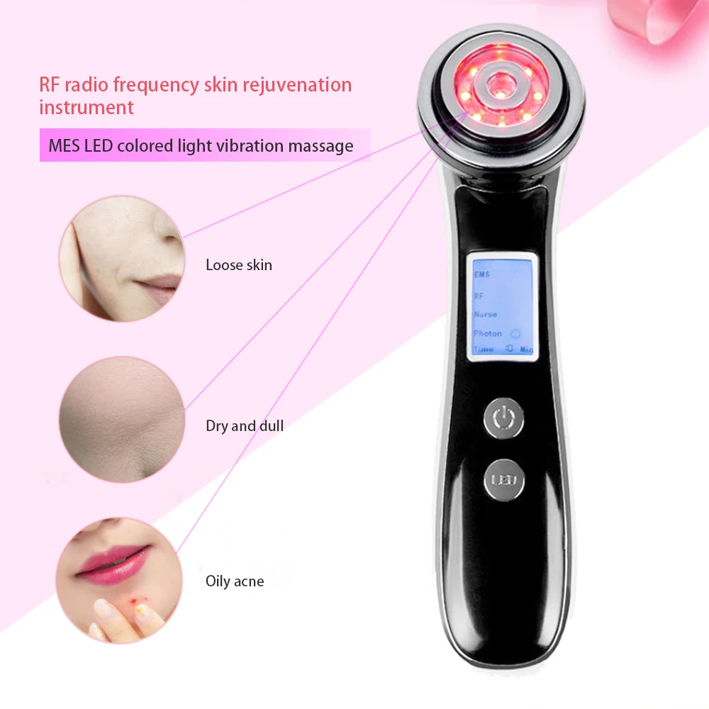 

EMS Radio Mesotherapy Electroporation Face Eye Skin Lifting Tighten Vibration Massage LED Photon Rejuvenation wrinkle remover