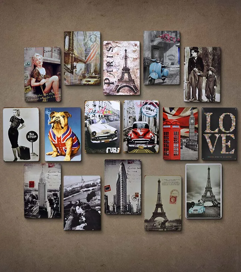 Металлический знак ретро Ностальгический Железный расписной настенный номерной