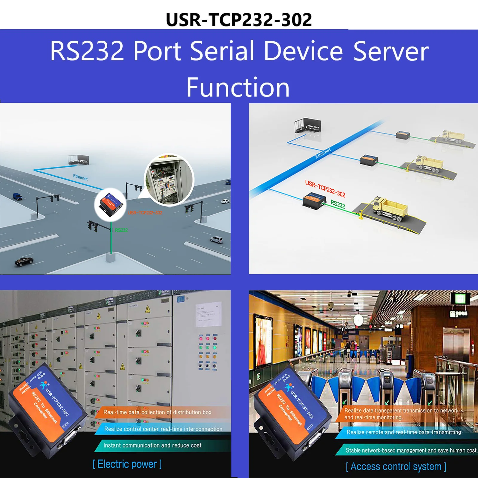 4 шт. от USR-TCP232-302 RS232 до Преобразователь Ethernet UDP TCP IP-сервер к клиентскому модулю