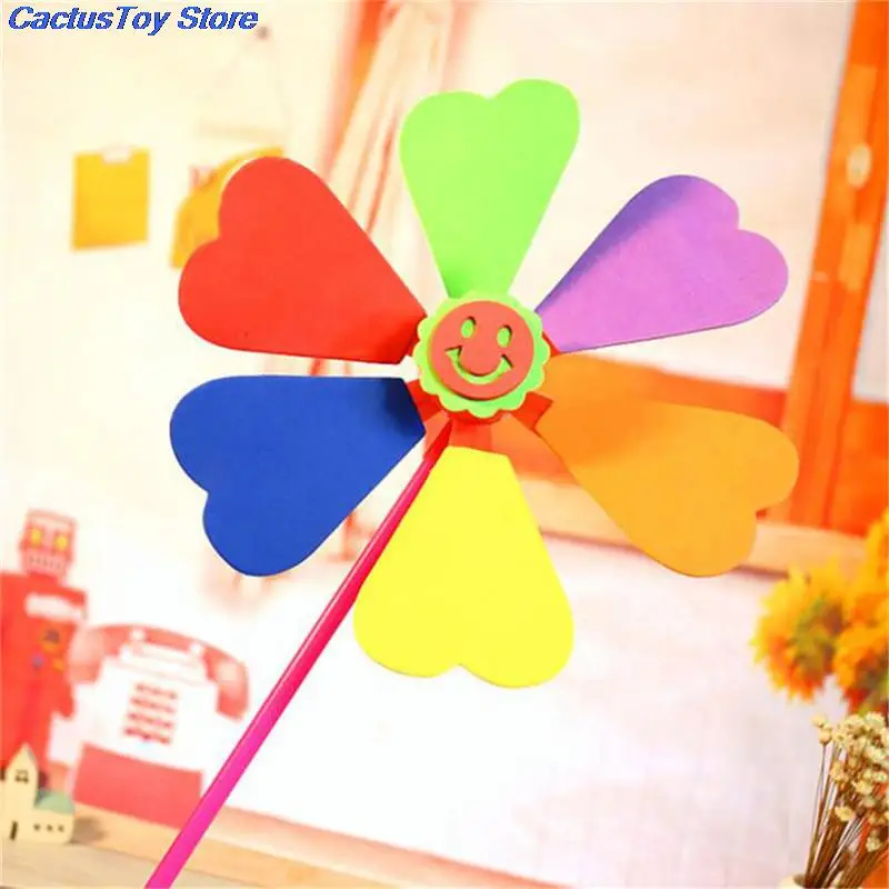 EVA Windmill DIY Cartoon Handicrafts Toys For Children Handmade Pinwheel Craft |
