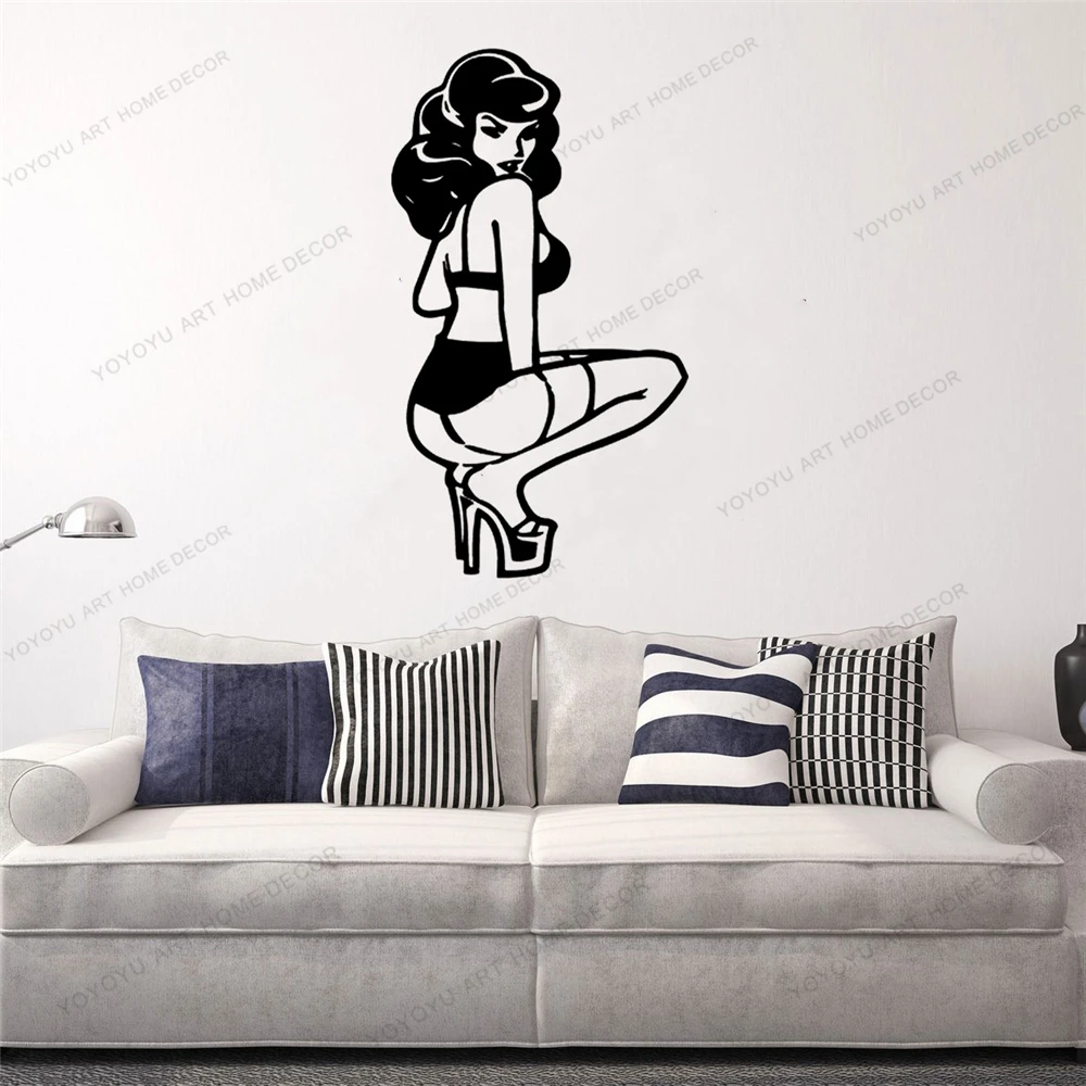 Декоративная настенная наклейка Art Sexy Lady Woman для домашней спальни, обои из виниловой пленки Wallpoof CX984.