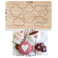 new cup teapot ice cream felt wooden dies cutting dies for scrapbooking multiple sizes v 2520