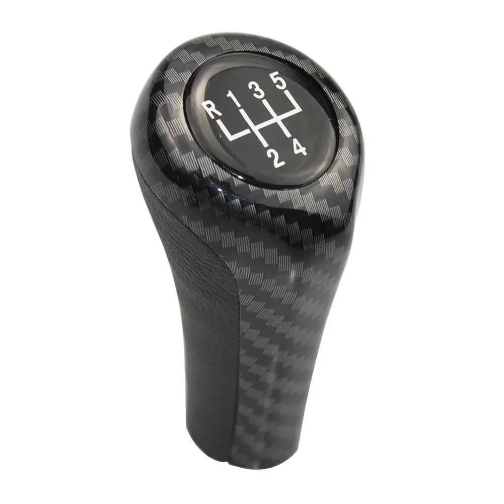 

1 Pc Car Gear Shift Knob 5 Speed MT Manual Gear Shift Knob Carbon Fiber For BMW 1 3 5 6 Series X1 X3 X5