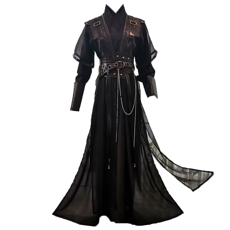 

Anime Tian Guan Ci Fu He Xuan Cosplay Sha Po Lang Chang Geng Costume Er Ha Mo Ran Black Hanfu Adult Outfits Custom Made