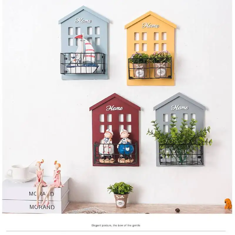 Практичная настенная полка деревянный стеллаж для дома витрины настенный