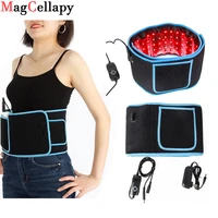 red infrared led light therapy belt 850nm 660nm back pain relief belt weight loss slimming machine waist heat pad massager