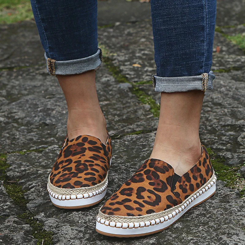 Fujin Flats 2019 European Patchwork Espadrilles Shoes Woman Genuine Leather Creepers Ladies Loafers White | Обувь