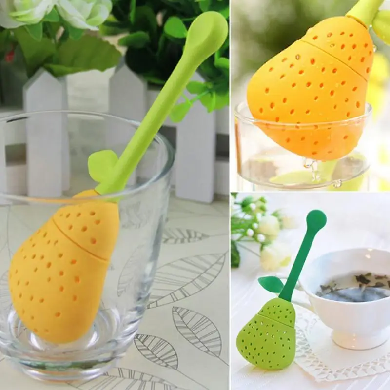 

Creative Silicone Pear Shape Tea Leaf Strainer Spice Herbal Infuser Filter Tool Tea Strainers Teapot Teacup Accessories Teaware